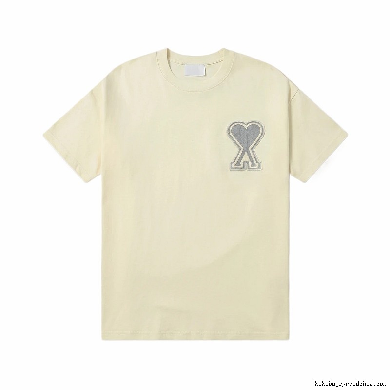 AMI Love Embroidery Minimalist Style T-shirt