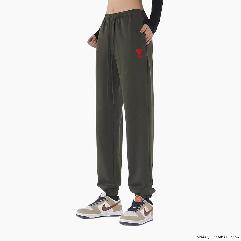 AMI Love Retro Style Dark Gray Pants