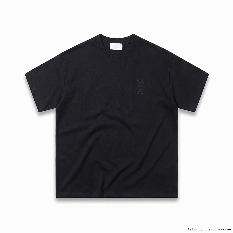AMI Love Simple Style Black T-shirt