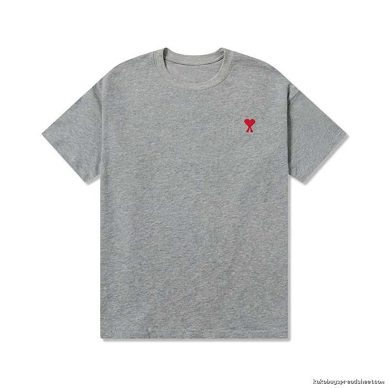 AMI Love Simple Style Grey T-shirt