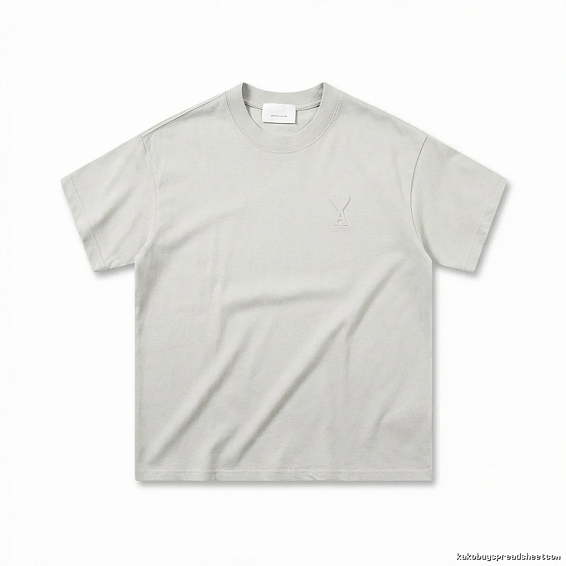 AMI Three-dimensional LOGO Simple White T-shirt