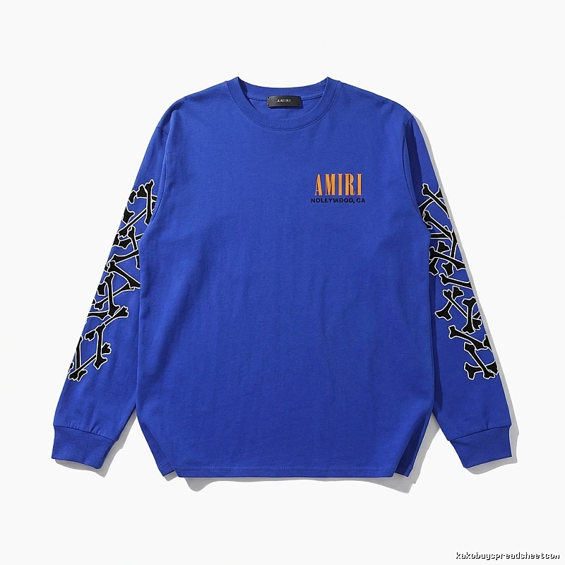 AMIRI Skull Print Trendy Blue Sweatshirt