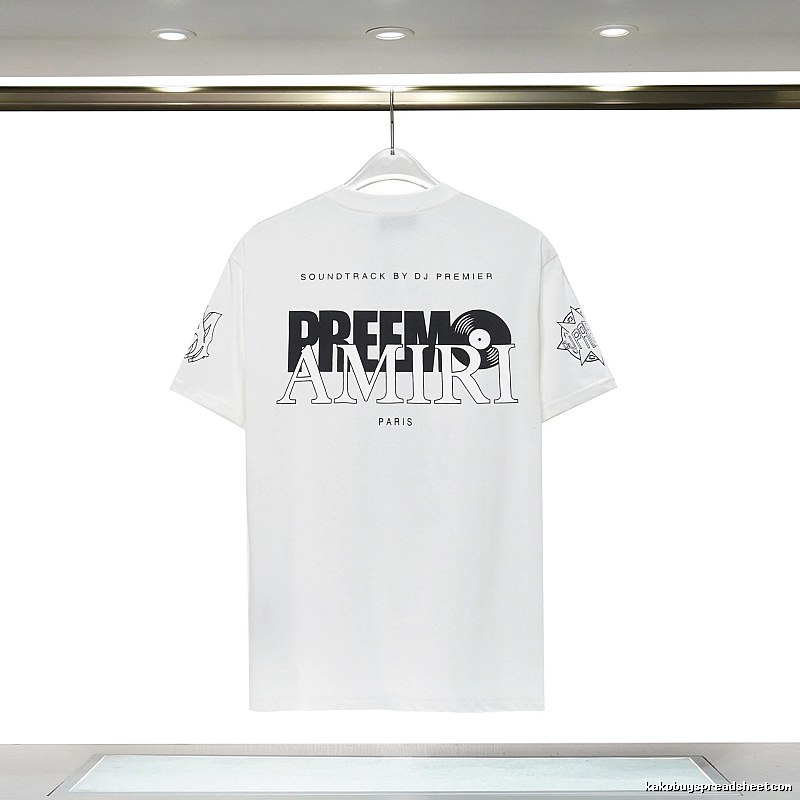 Amiri Sport Graphic T-shirt White Blue Amiri for Warm Weather