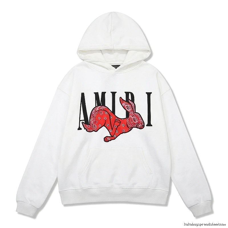AMIRI White Sweatshirt with Rabbit Print