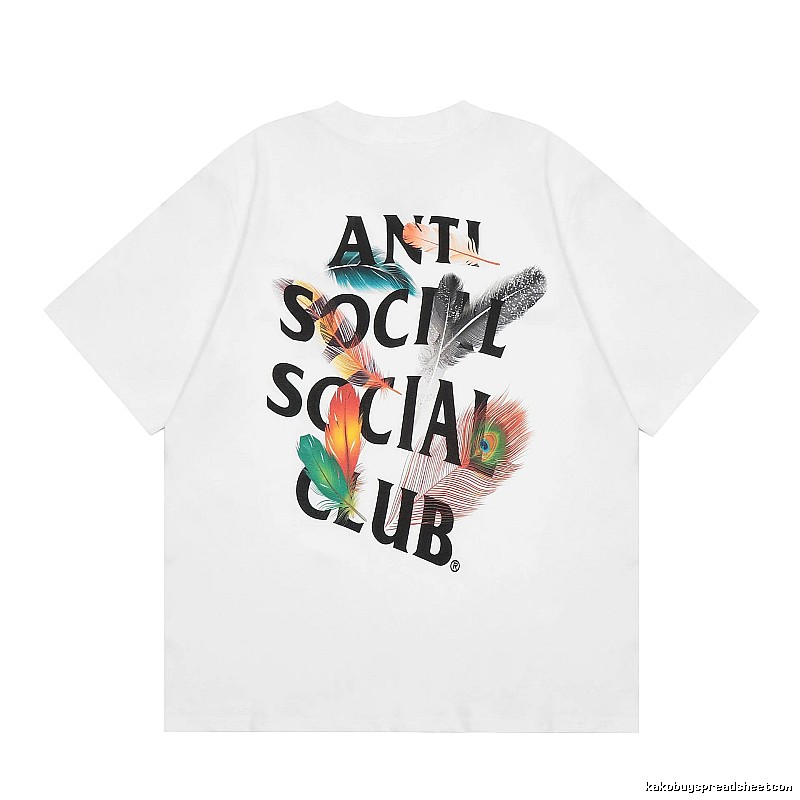 Anti Social Social Club Statement Logo T-shirt Black Orange Anti for Easy Pairing