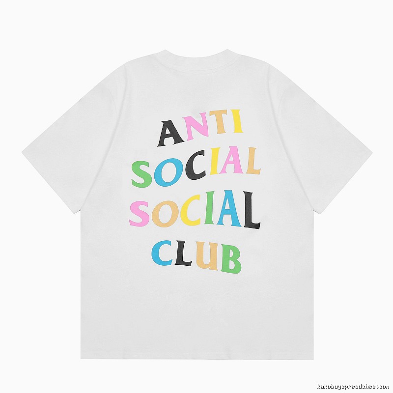 Anti Social Social Club Streetwear Logo T-shirt Black Orange Anti with Logo Accent
