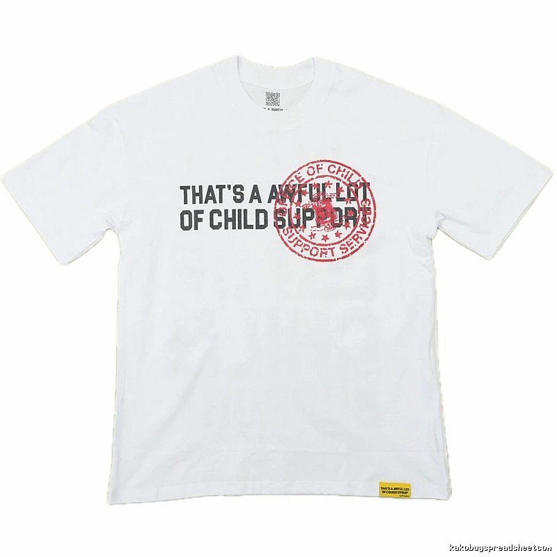 Awful Lot Stamped Street-Style White T-Shirt