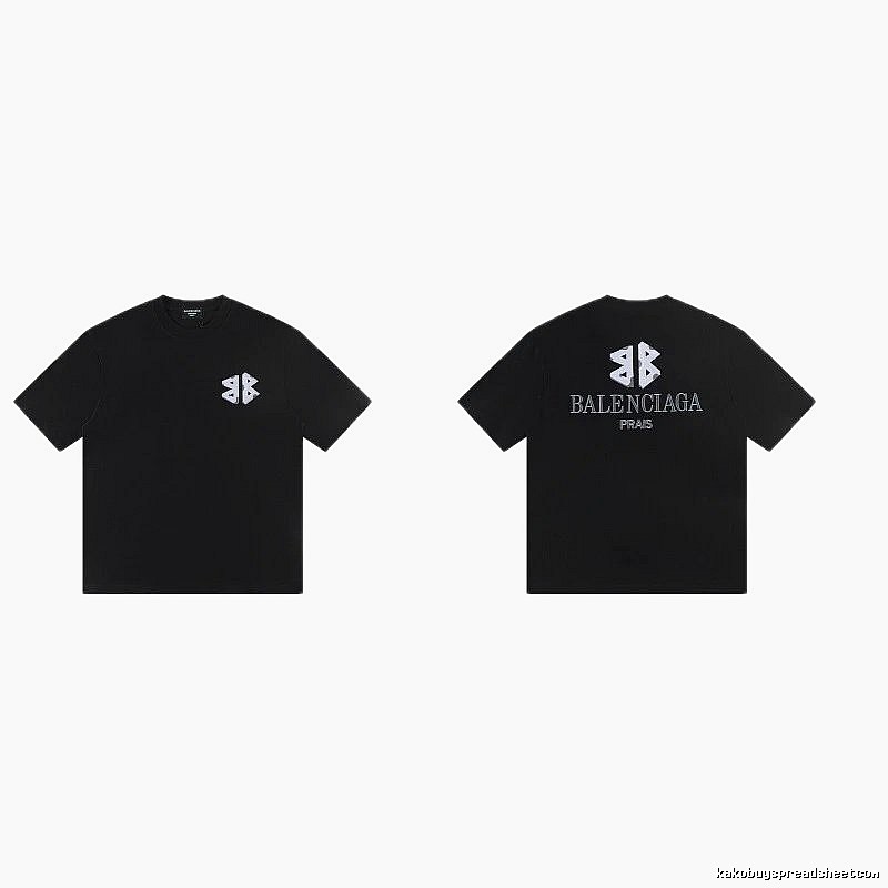 Balenciaga Double B Street Style Black Short-sleeve T-shirt