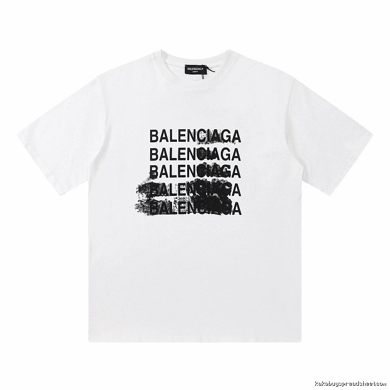 Balenciaga Graffiti Trendy Style White Short-sleeve T-shirt