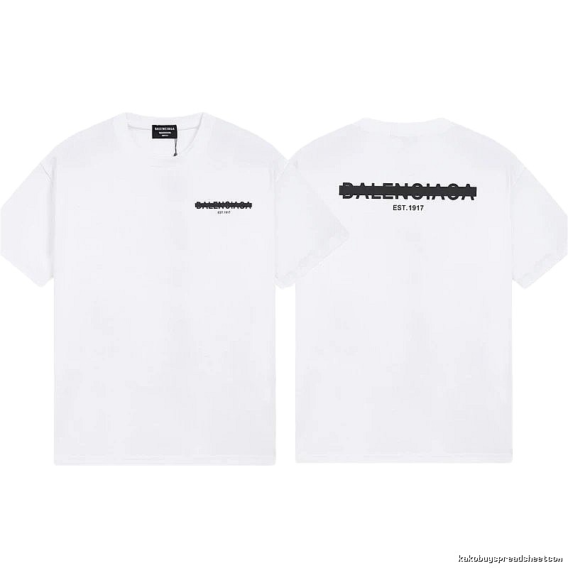 Balenciaga Letter Print Streetwear Style White T-Shirt