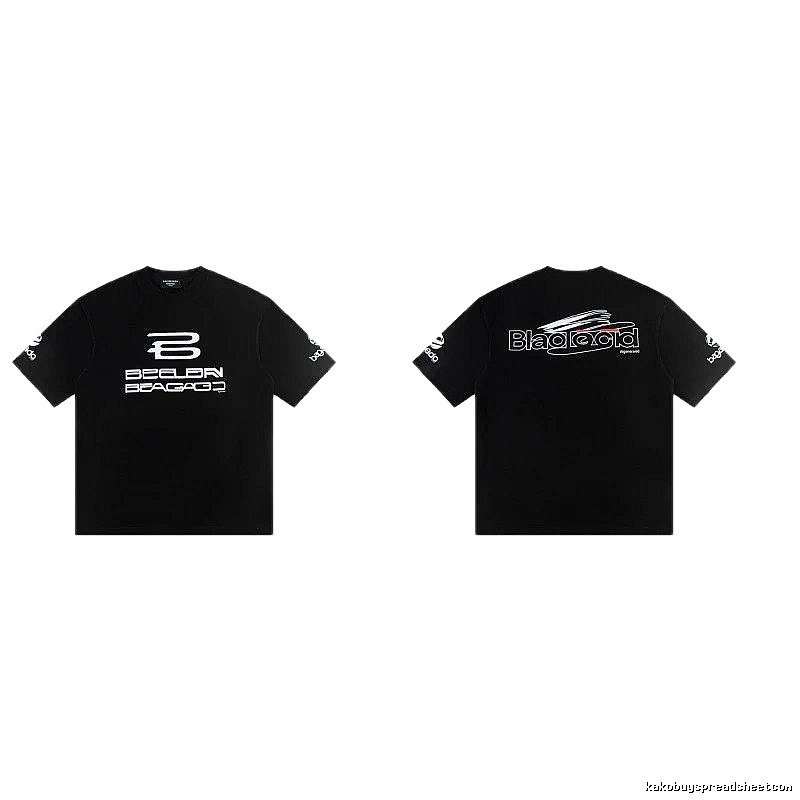 Balenciaga Printed Street Style Black T-shirt
