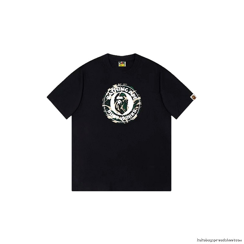 Bape camouflage style black T-shirt