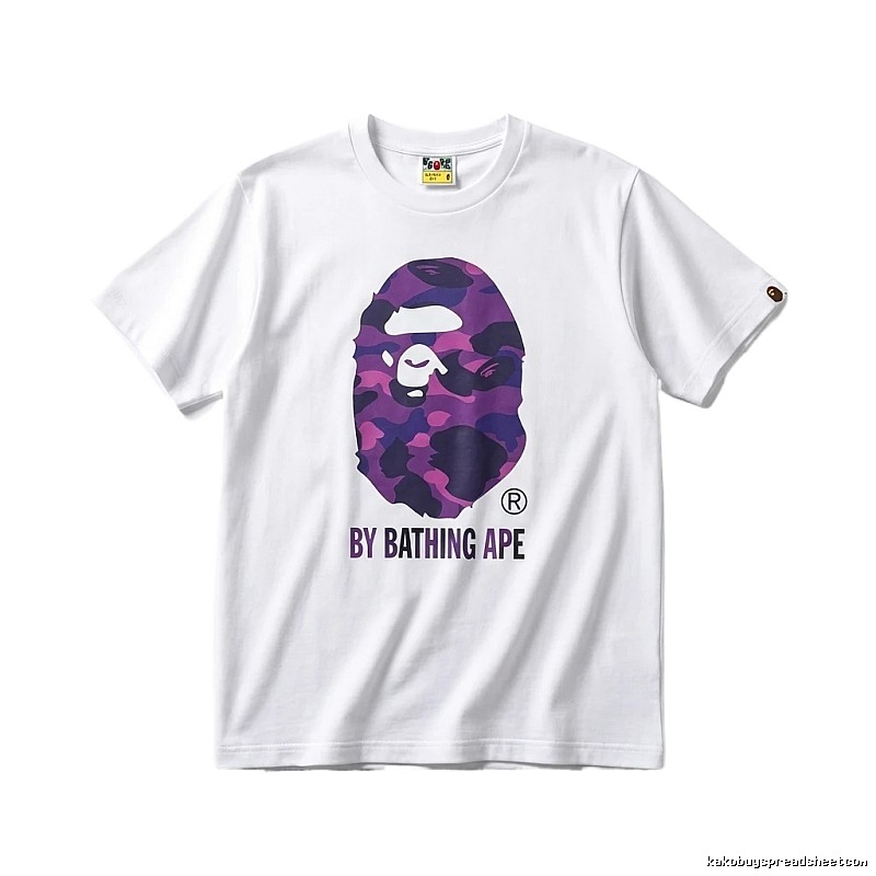 Bape camouflage style white T-shirt