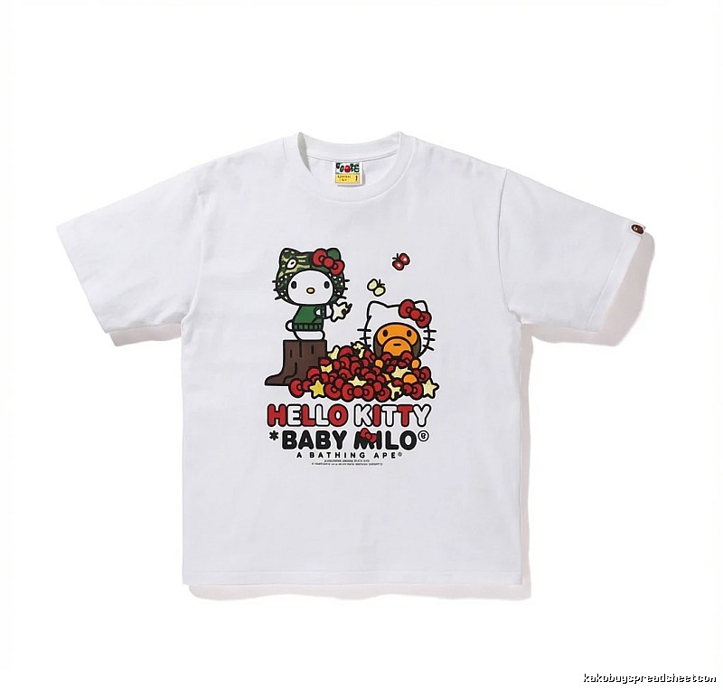Bape Hello Kitty Co-branded White T-shirt