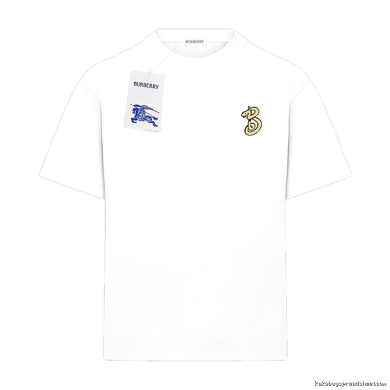Burberry 3-letter logo simple white T-shirt