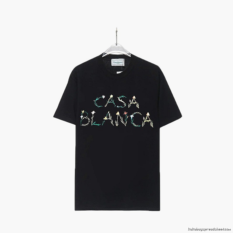 Casablanca Floral Style Black T-shirt