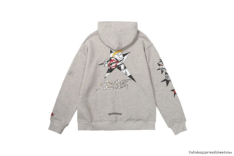 Chrome Hearts Patterned Cross graphic hoodie Black Blue Cross with Signature Styling