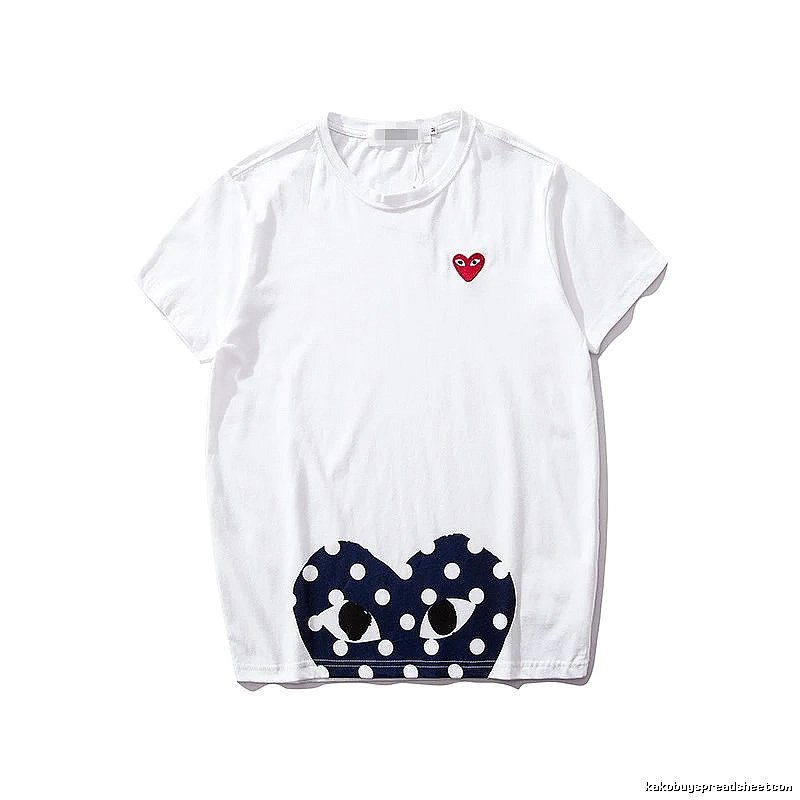 Comme des Garcons PLAY 2021-49 Blue Style 2149 Heart Logo T-Shirt Gift Ready