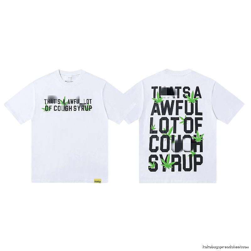 COUGH SYRUP Hemp Leaf Street Style White T-Shirt