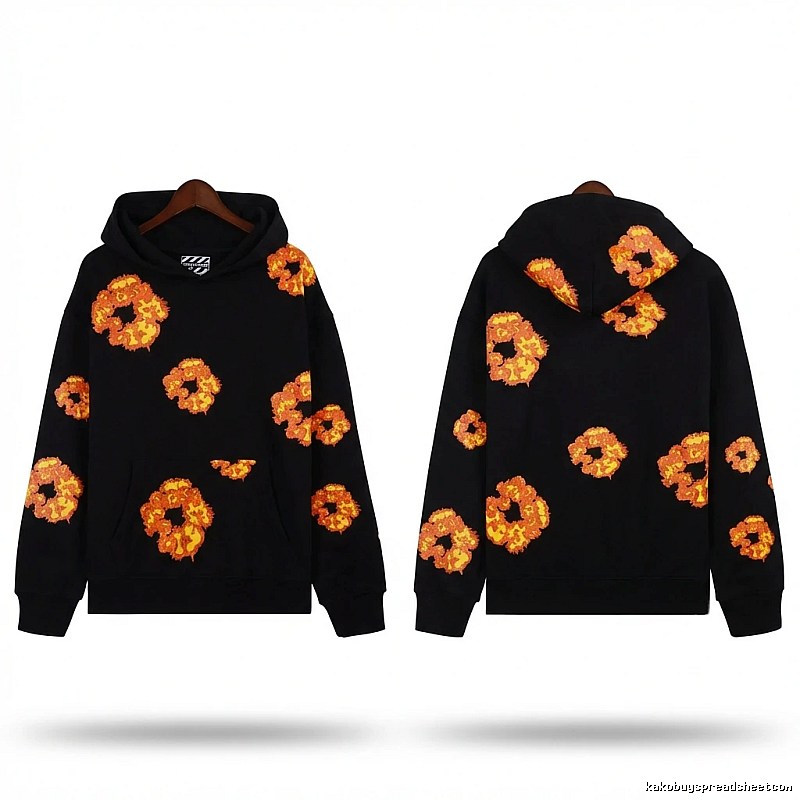 DENIM TEARS Flame Wind Black Sweatshirt