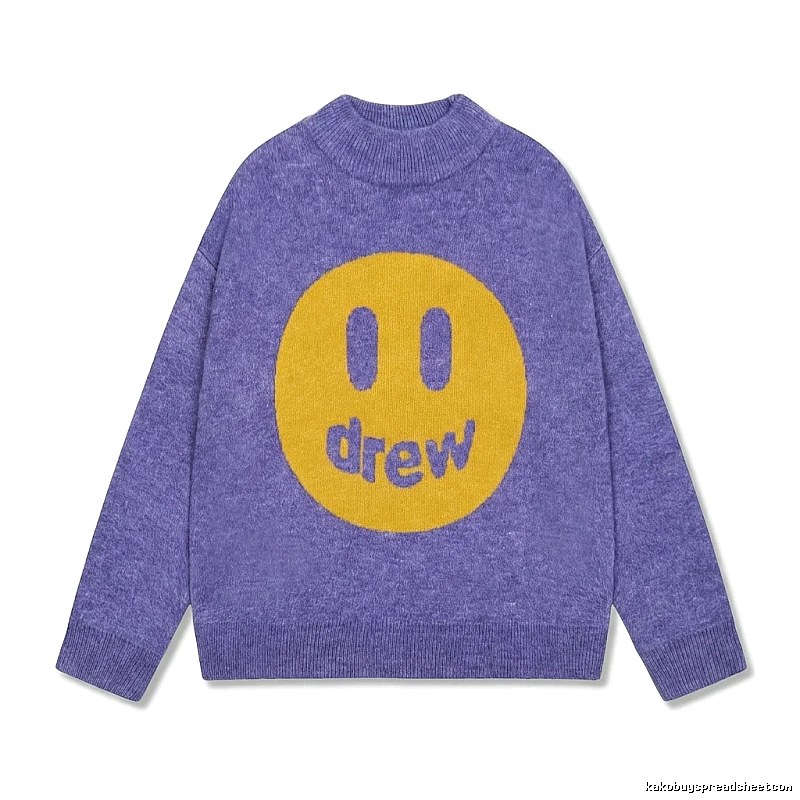DREW Smiley Purple Sweater