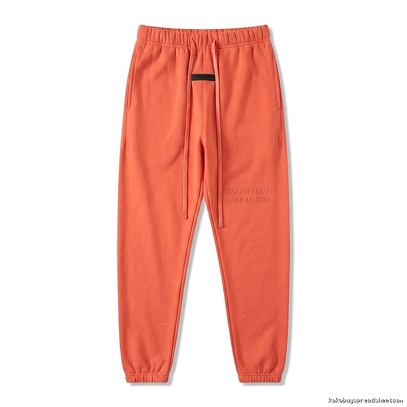 ESSENTIALS Basic Orange Sweatpants