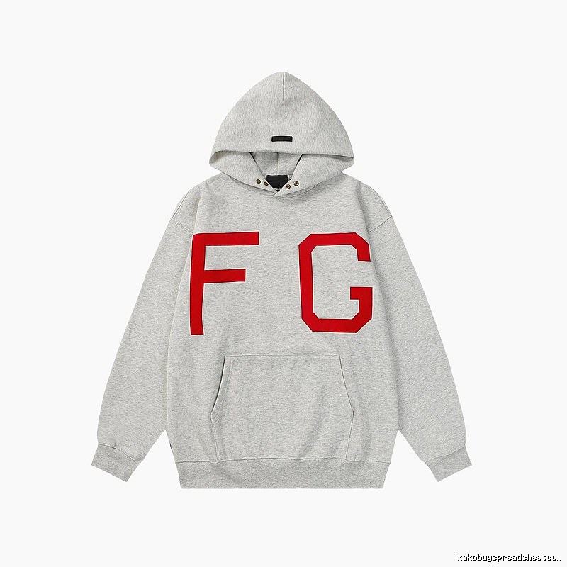 ESSENTIALS FG Alphabet Wind Grey Hoodie