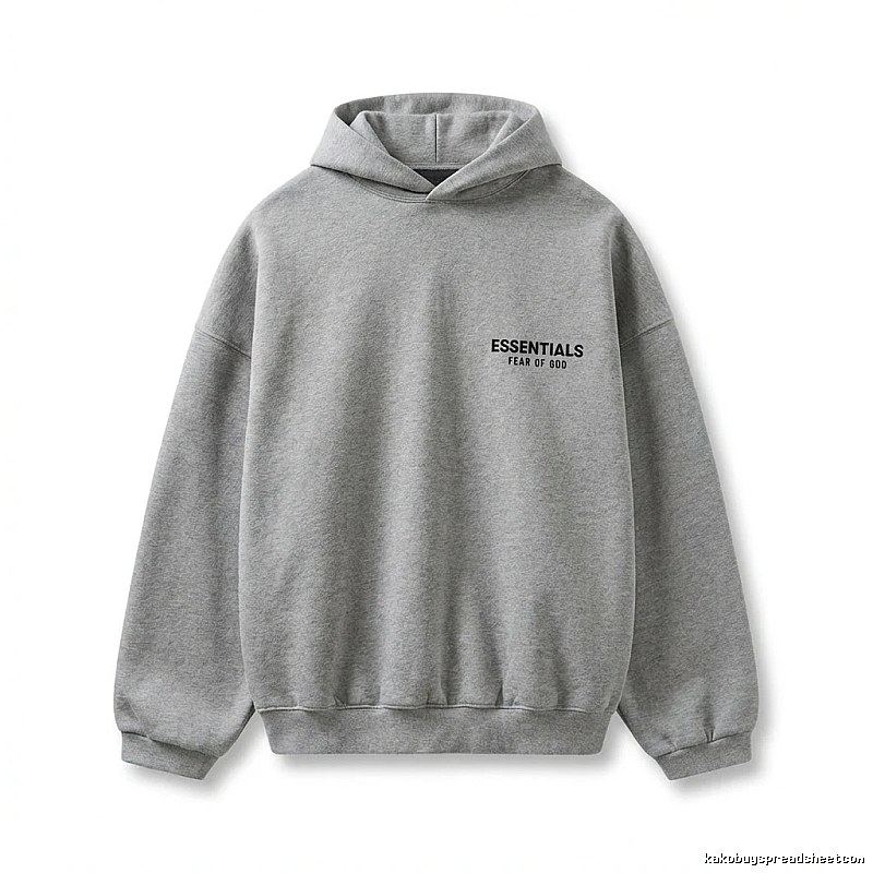 ESSENTIALS minimalist light gray sweatshirt