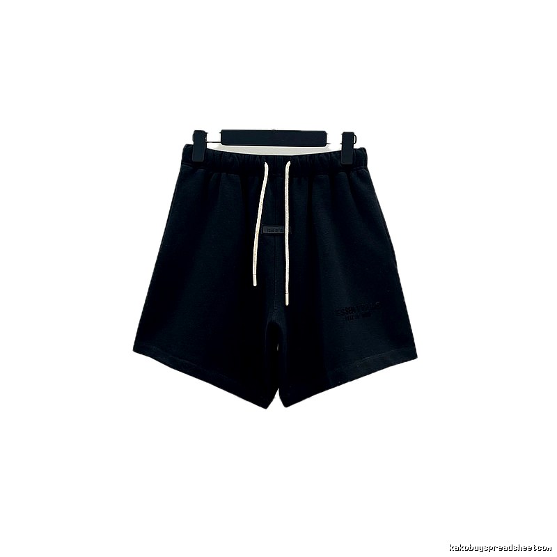 ESSENTIALS Minimalist Style Black Shorts