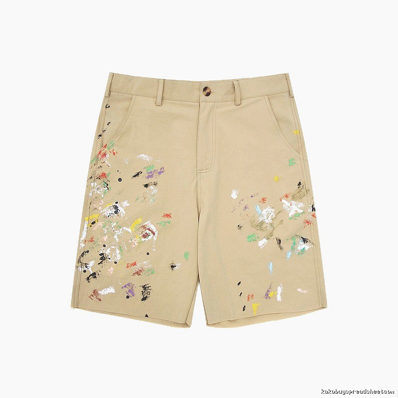 Gallery Dept Graffiti Style Khaki Shorts