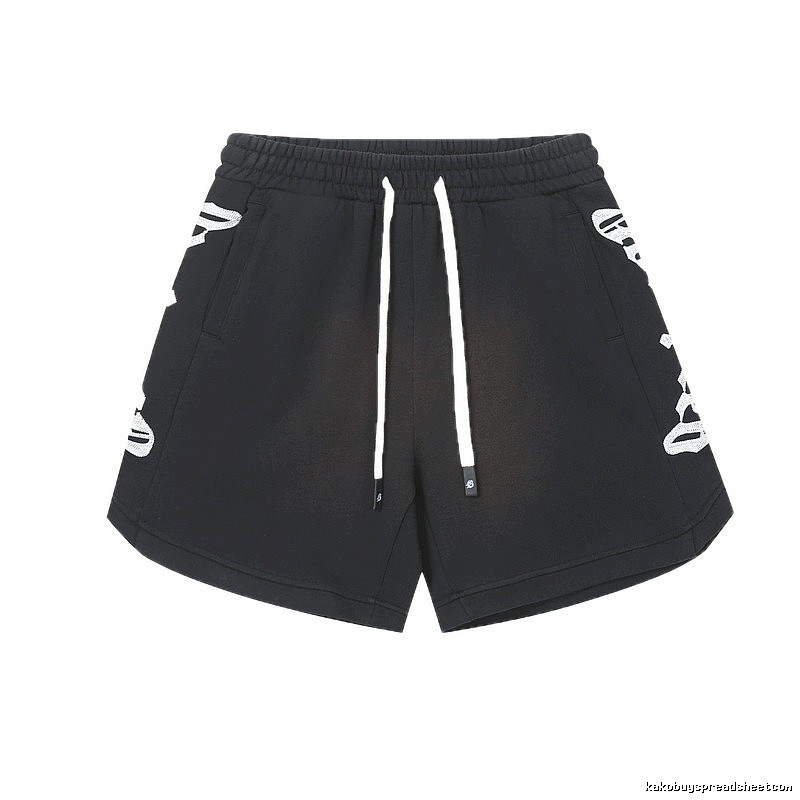 Godspeed skeleton print street style black shorts
