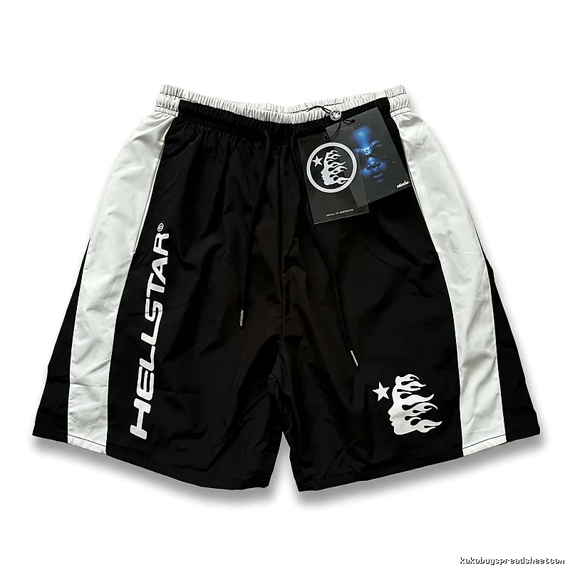 Hellstar Street Style Black and White Shorts
