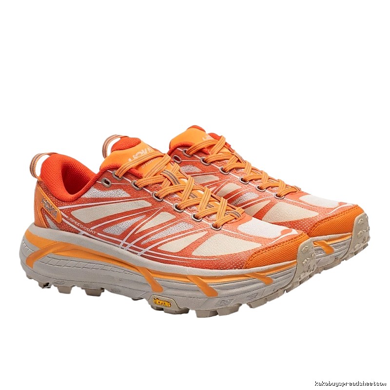 HOKA Cross-country Orange and White Outdoor Shoes