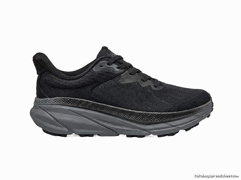HOKA retro-style black running shoes