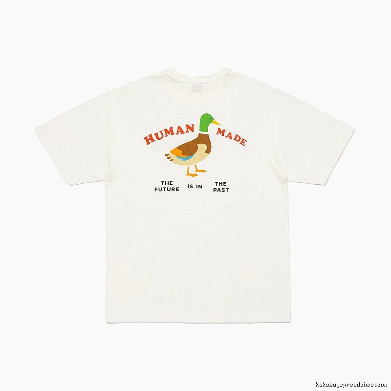 HUMAN MADE Green Duck Print Vintage Off-white T-shirt