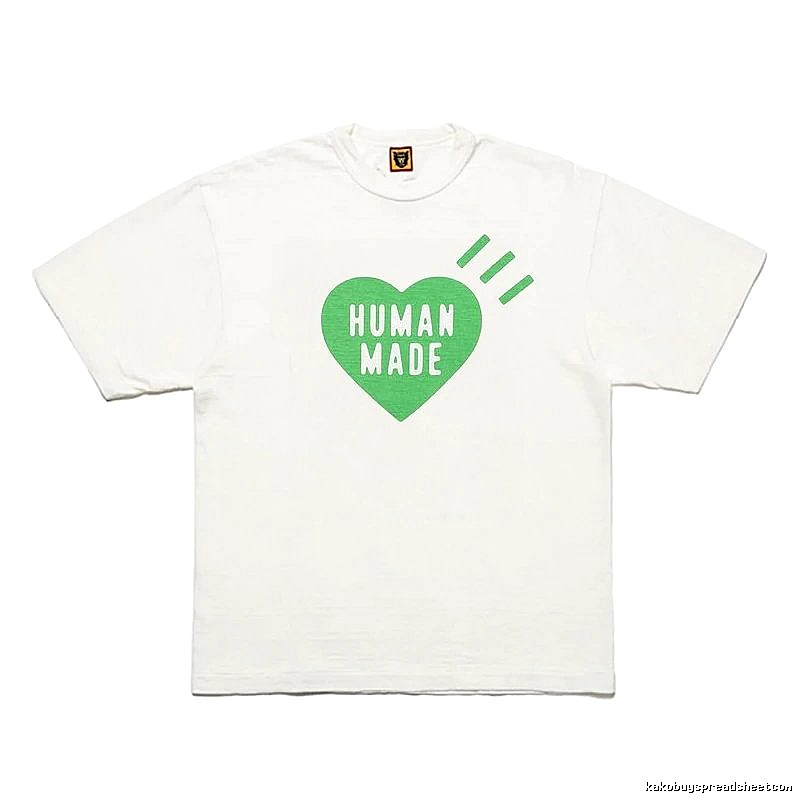 Human Made Logo Detail Heart logo T-shirt Black Green Human with Relaxed Feel