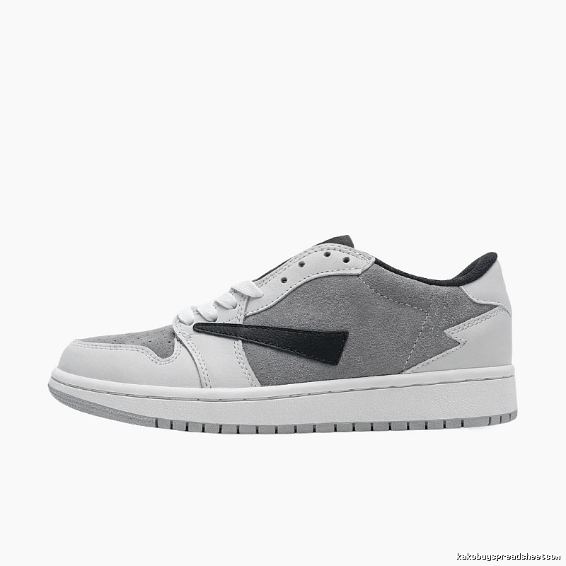 Jordan AJ1 Retro Style Gray and Black Shoes