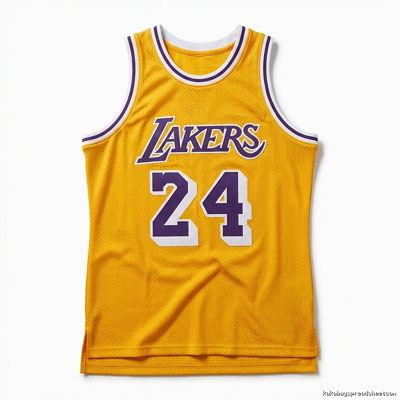 Kobe Lakers No. 24 yellow jersey