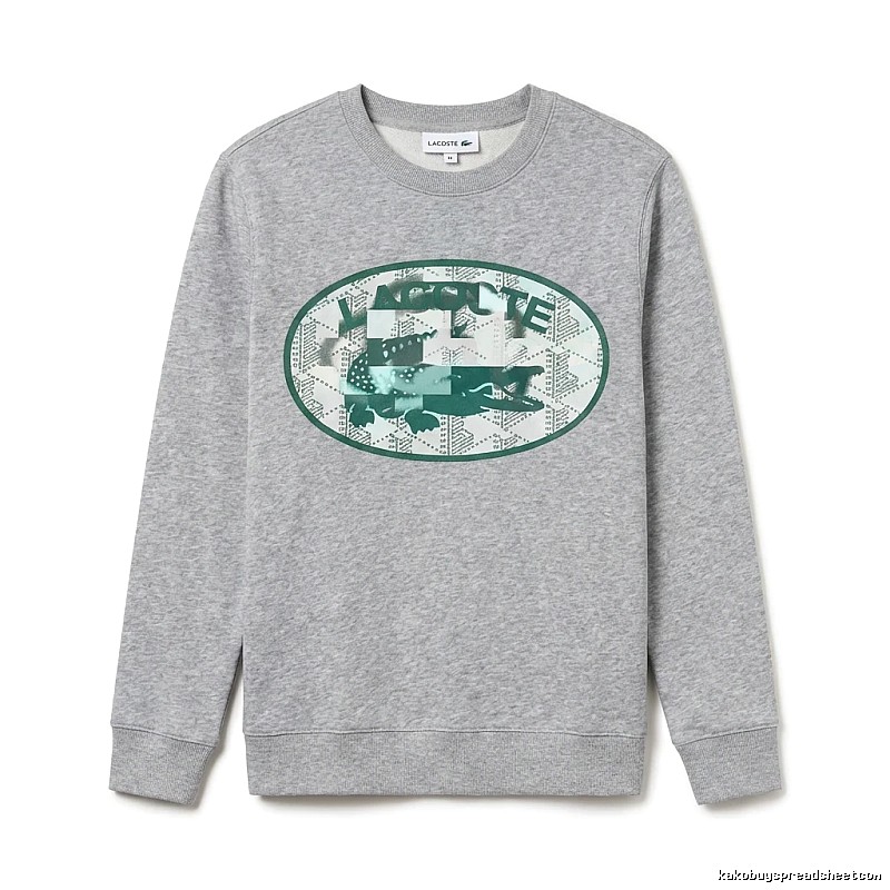 Lacoste retro-style grey sweatshirt