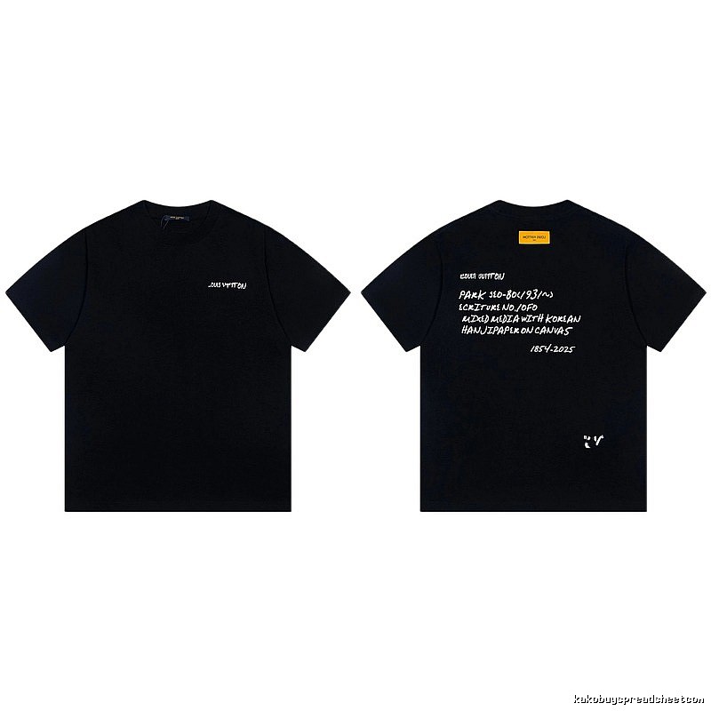 Louis Vuitton Graffiti Street Style Black Short Sleeve T-Shirt