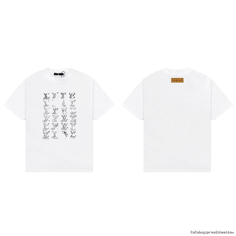 Louis Vuitton Graffiti Trend Style White T-Shirt