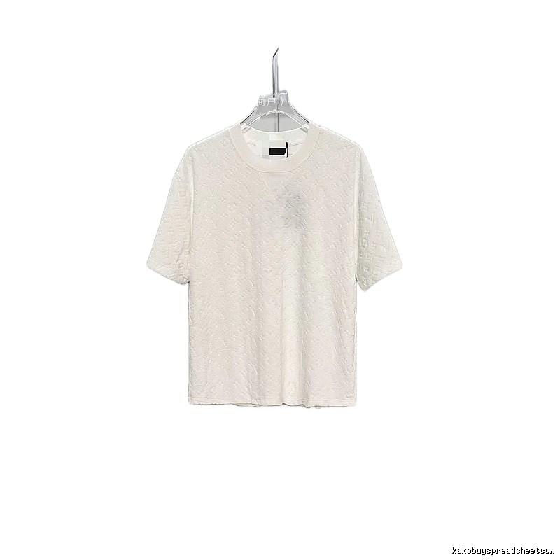 Louis Vuitton Monogram Collection Light Luxury Style White T-Shirt