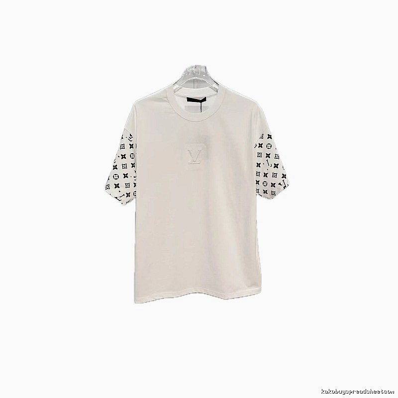 Louis Vuitton Monogram Patchwork Street-Luxury Style White T-Shirt
