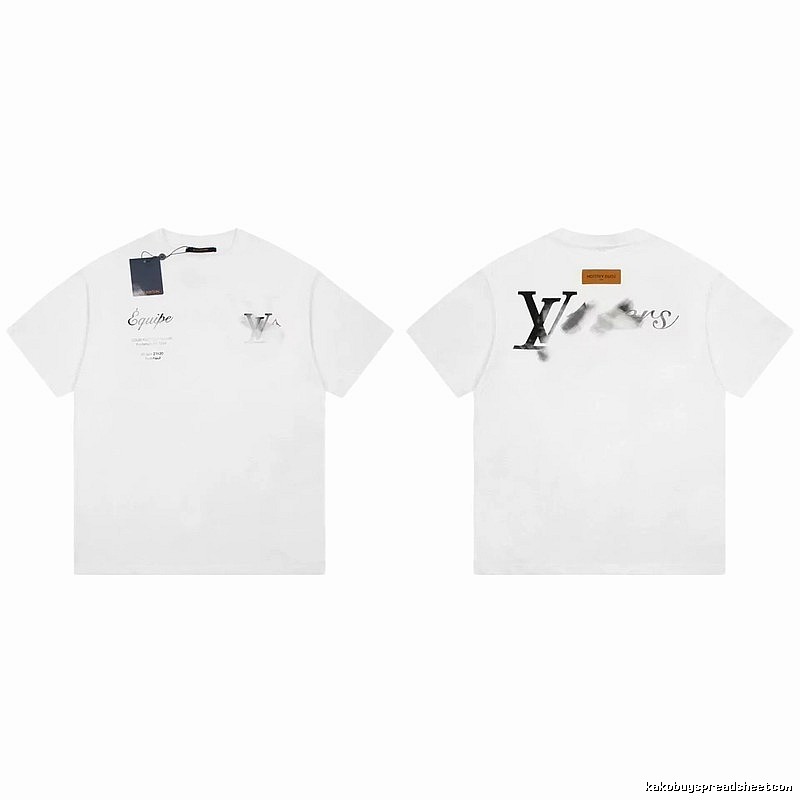 Louis Vuitton Trendy Tie-dyed White Short-sleeve T-shirt
