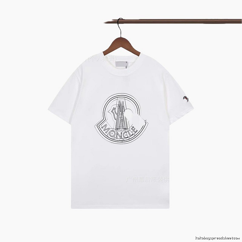 Moncler Large Logo Trendy Style White Short-sleeve T-shirt