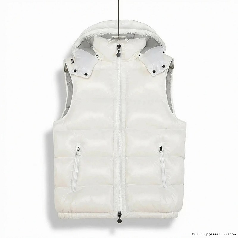 Moncler shiny and fashionable white down vest