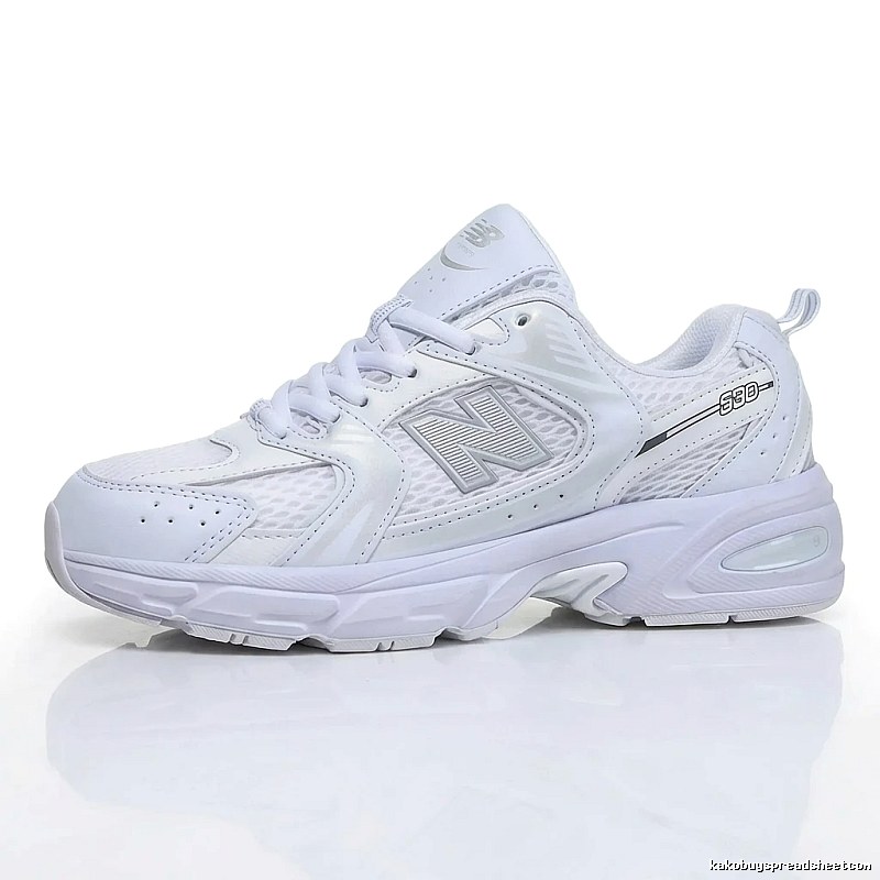 New Balance 530 retro-style white shoes