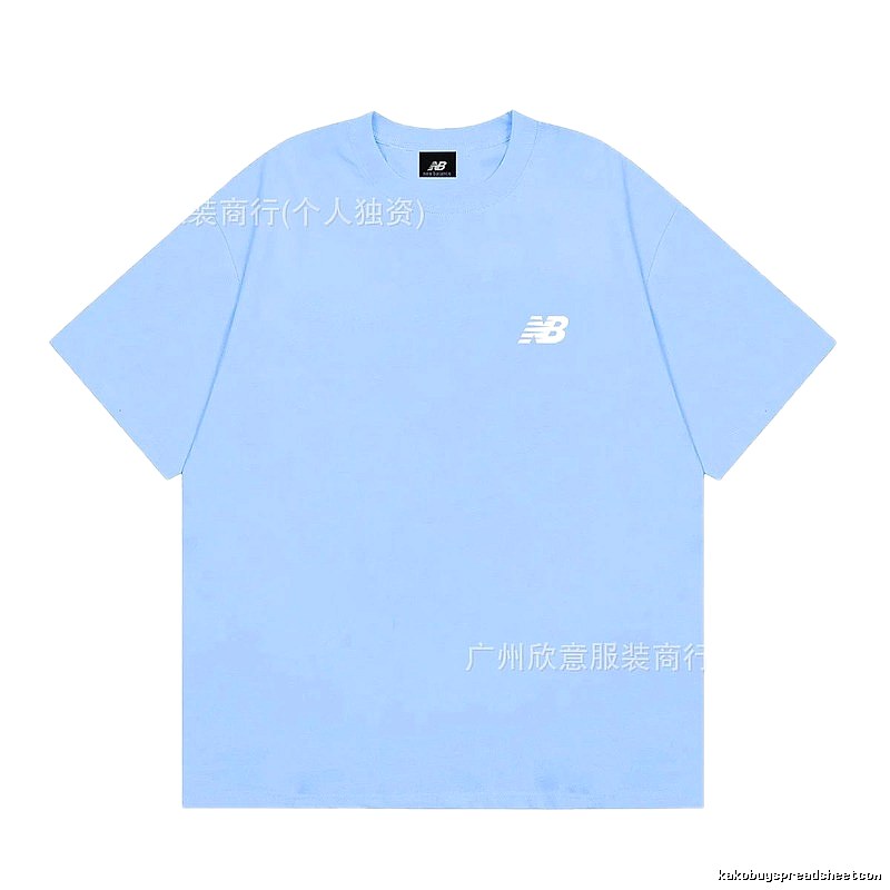 New Balance Classic Minimalist Style Light Blue Short-sleeve T-shirt