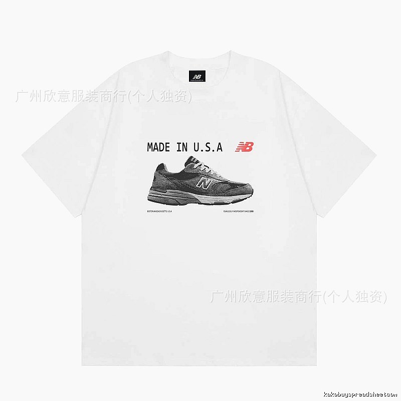 New Balance Printed Retro-style White Short-sleeve T-shirt