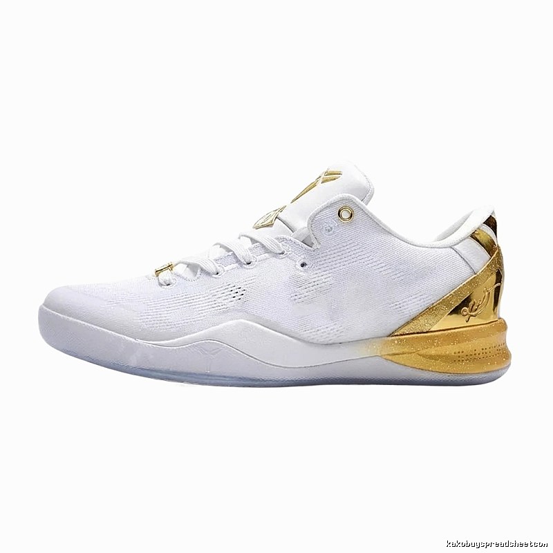 Nike Kobe series fashionable white - gold basketball shoes